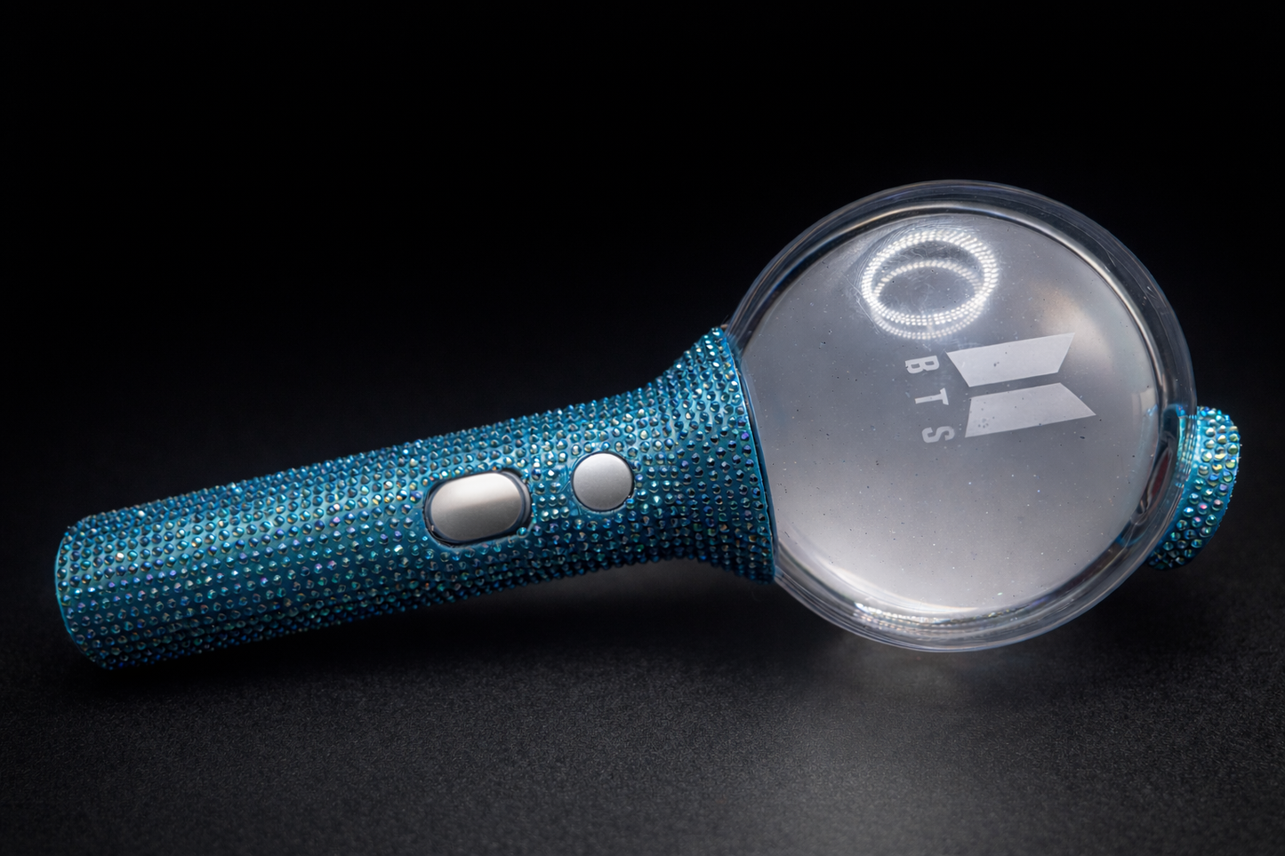 3d printed BTS lightstick rhinestone sleeve and cap