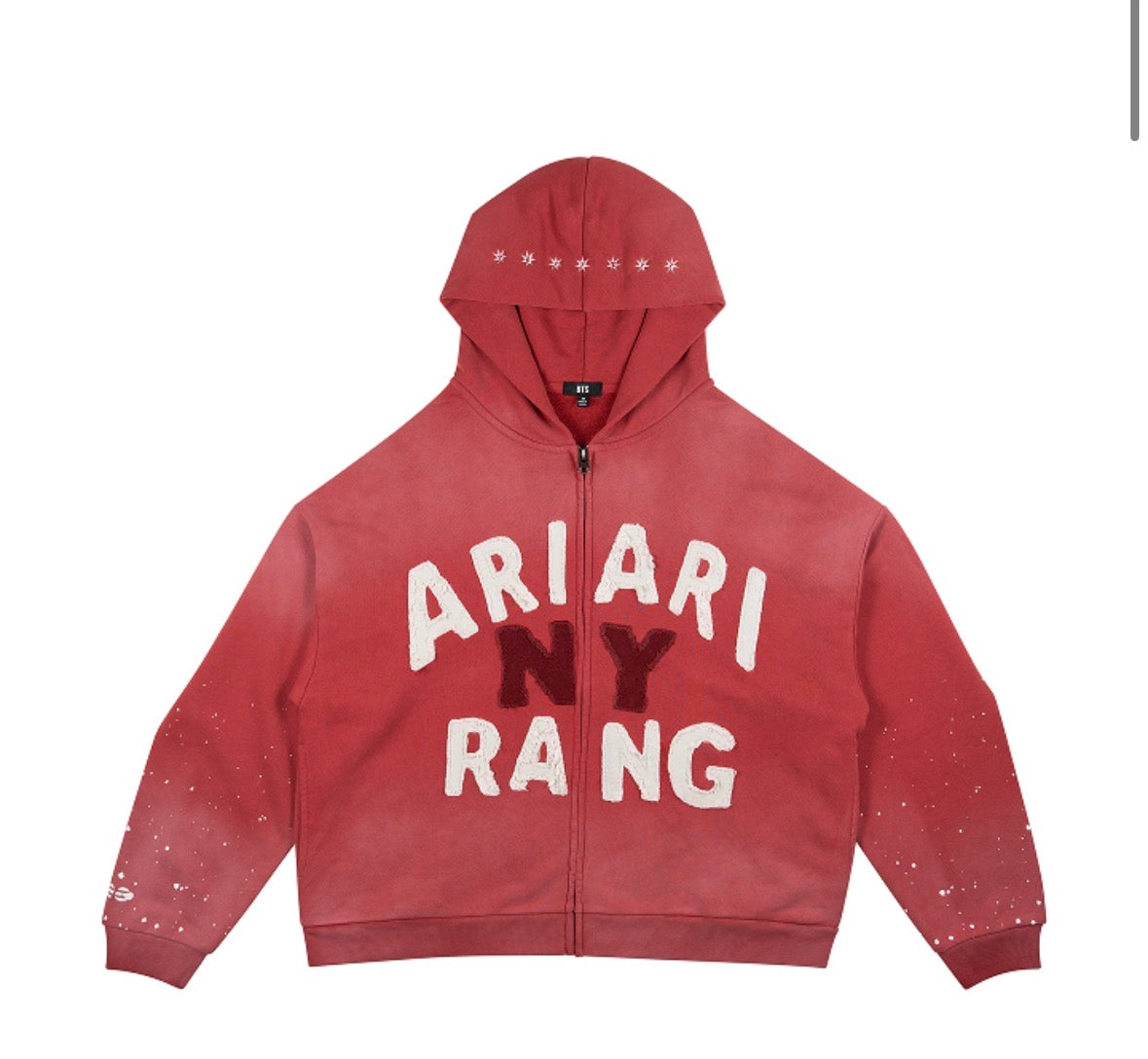 BTS New York pop up Zip up hoodie (red) PRE ORDER