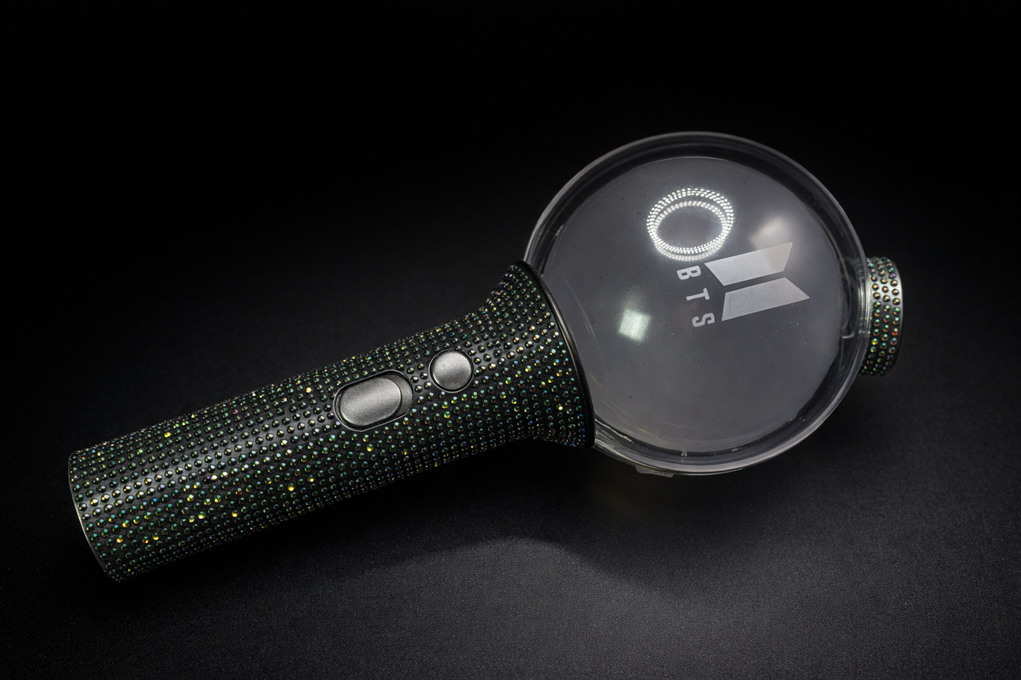 3d printed BTS lightstick rhinestone sleeve and cap