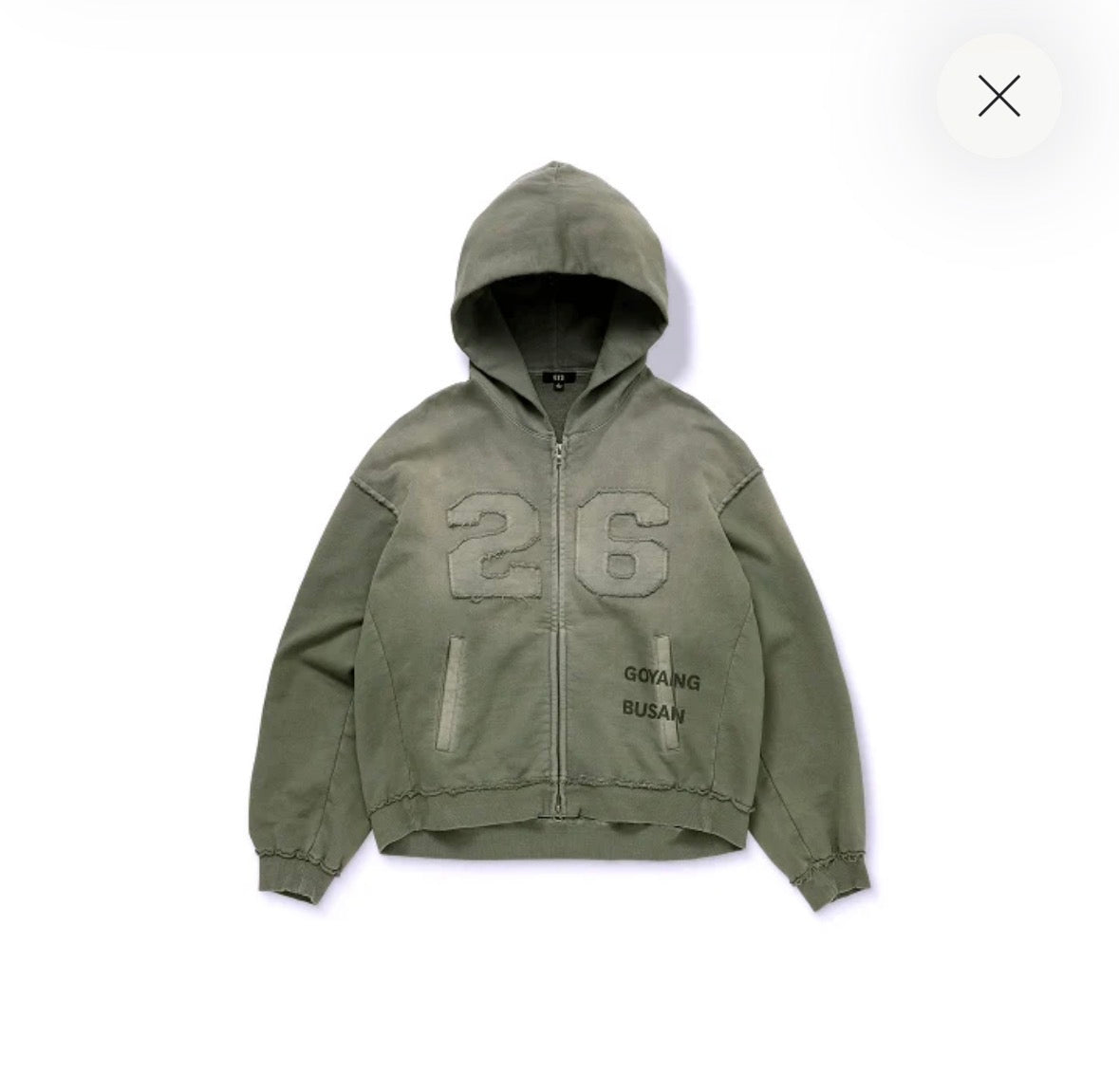 OFFICIAL BTS green tour zip up hoodie (Korea)