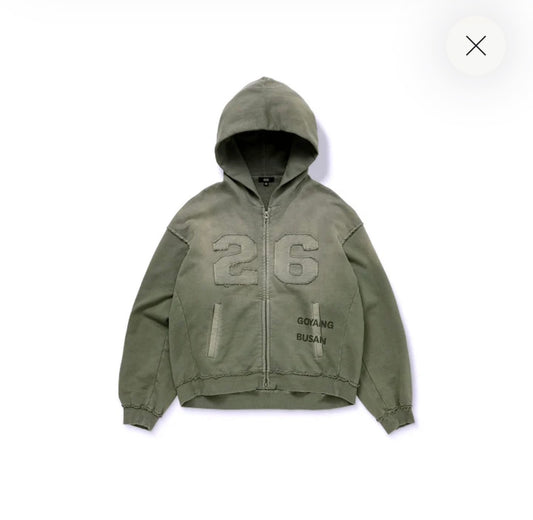 OFFICIAL BTS green tour zip up hoodie (Korea)